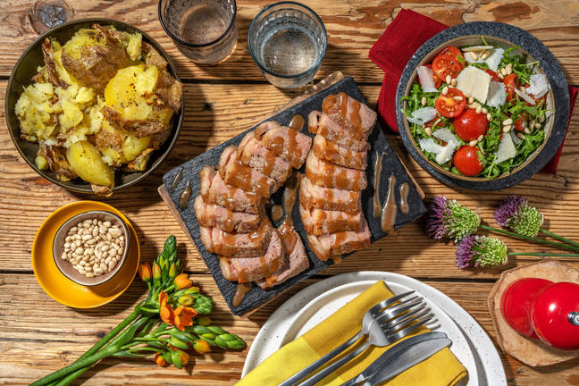 Grillad rumpstek med timjan- och rödvinssås