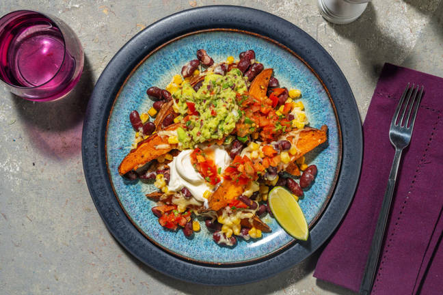Cheesy Tex-Mex Loaded Wedges with Guacamole