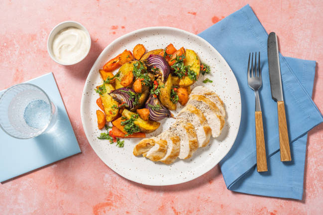 Ovnsbakt kyllingfajita