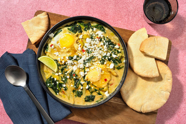 Chakchouka au curry & fromage à la grecque