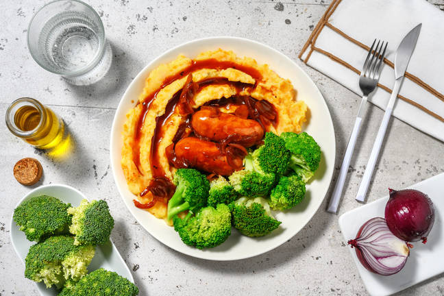 Saucisses de poulet et purée de carotte