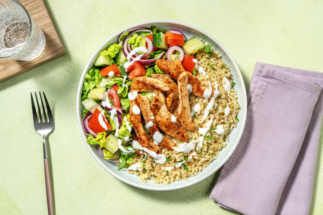 Krydret kylling- og bulgurbowl