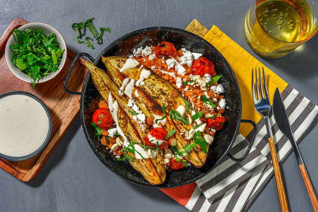 Aubergine rôtie & sauce au tahini