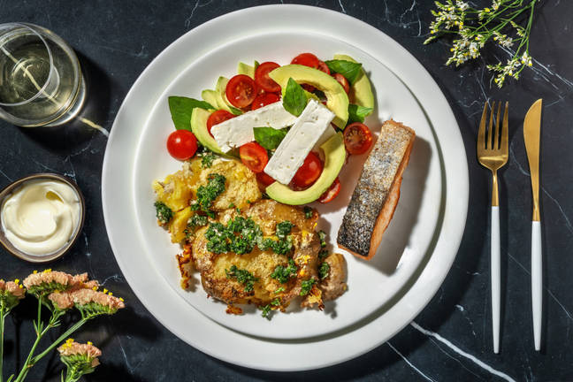 Krydret laks og avokadosalat