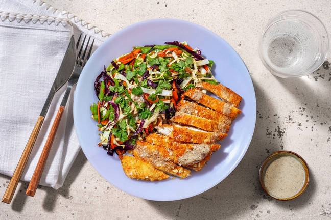 Peanut-Crumbed Pork Schnitzel 