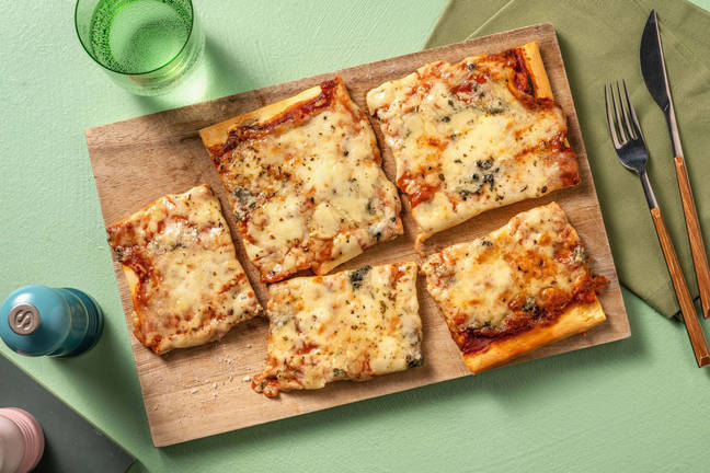 Pizza met drie kazen