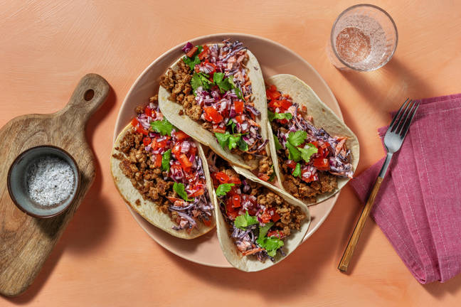 Tacos på kött- och grönsaksfärs