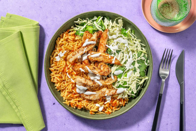 Lättlagad kryddad kycklingbowl