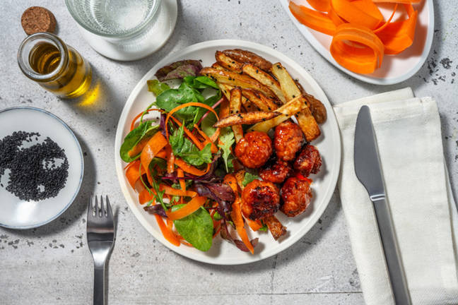 Gochujang Glazed Pork Meatballs