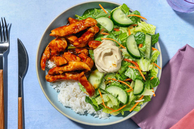 Hurtig japansk kyllinge-teriyakibowl