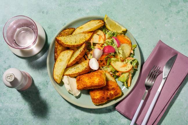 Panerad kryddig halloumi