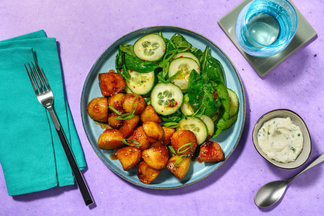 Korean glazed Potatoes 