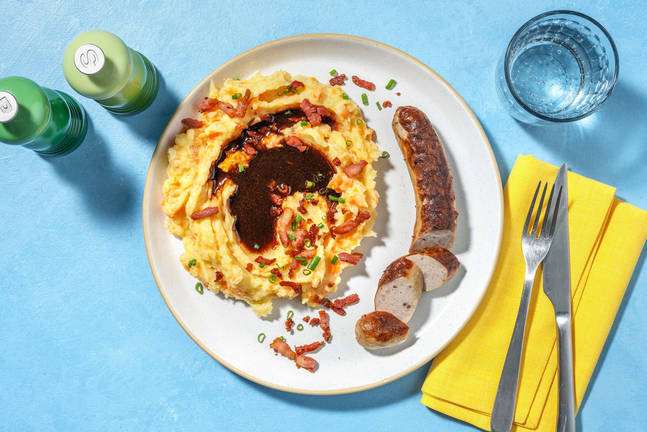 Rostbratwurst mit Hutspot