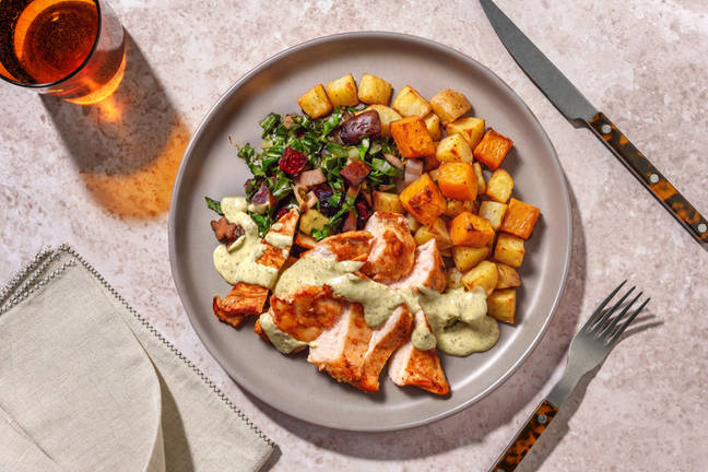 Spiced Chicken & Roast Pumpkin Toss