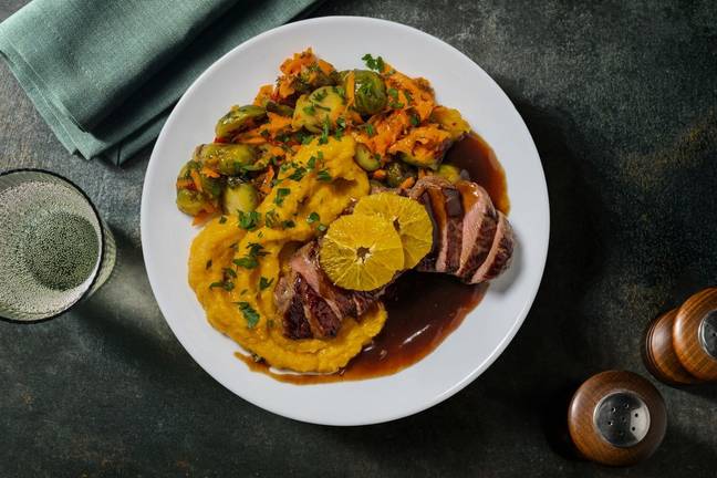 Hirschsteak in Orangen-Teriyaki-Soße