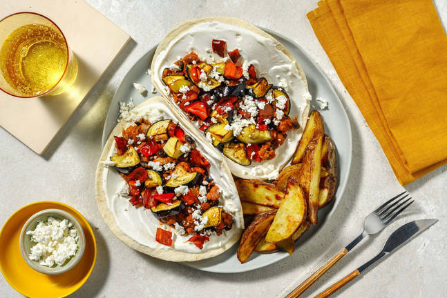 Middle Eastern Style Veggie Harissa Tacos