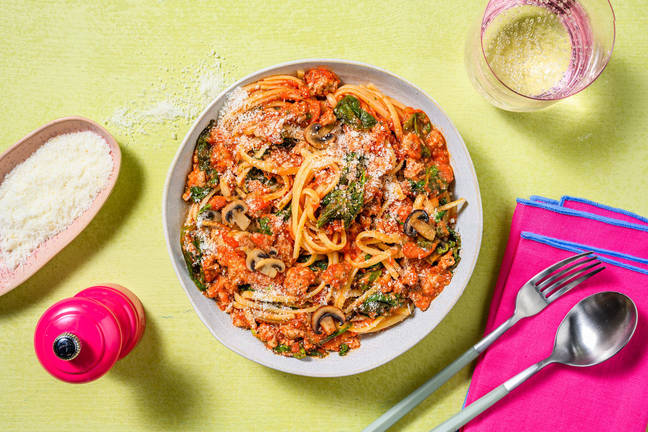 Speedy Herby Sausage Linguine