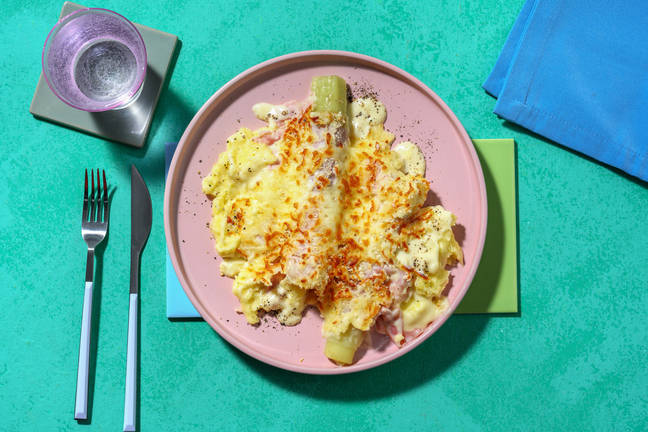 Romige preigratin met aardappelpuree