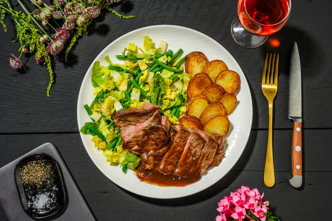 Steak met rodewijnjus