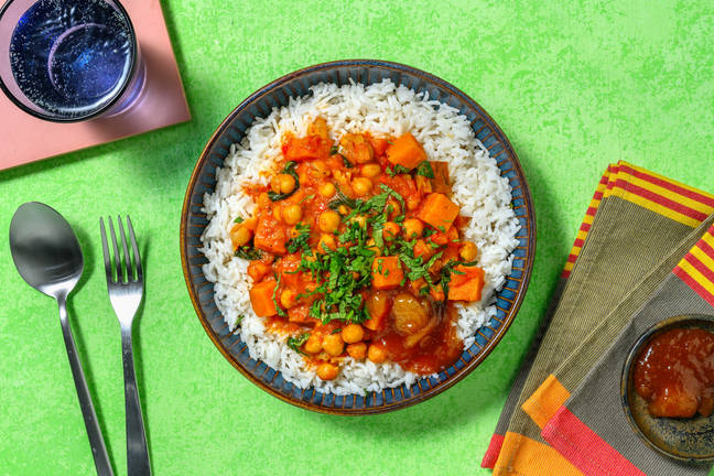 Curry de pois chiches et patate douce