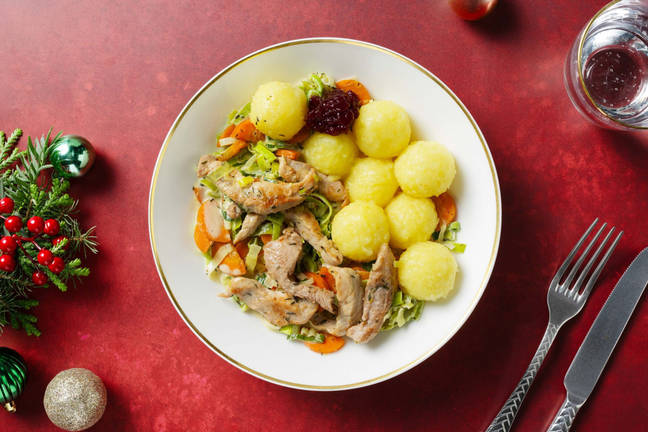 Weihnachtliches Geschnetzeltes mit Mini-Knödel