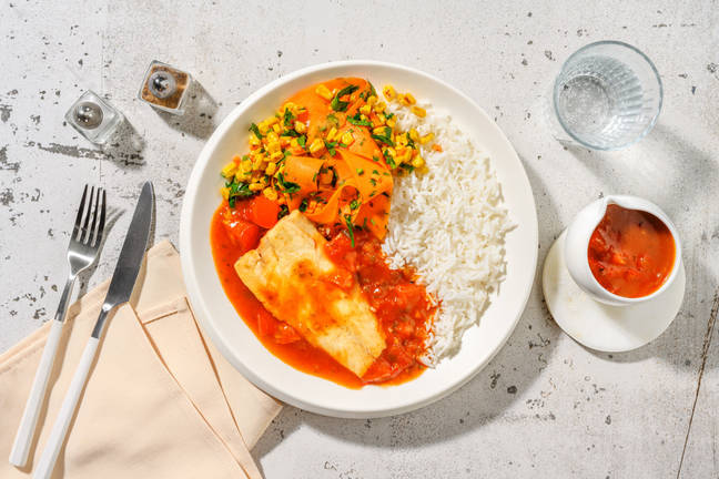 Pannestekt sei i hjemmelagd enchiladasaus