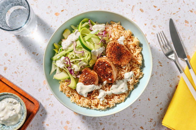 Stegt svinemørbrad og aji verde-dressing