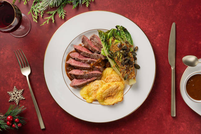 Stekt rumpstek och pepparsås