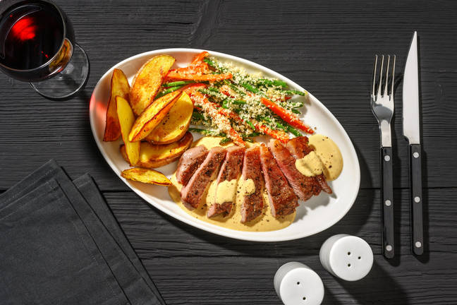 Stegt rumpsteak og bearnaisesauce