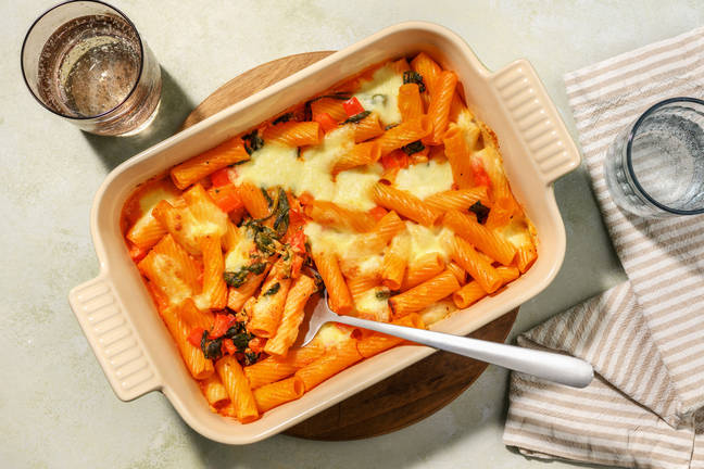 Harissakryddad pastagratäng