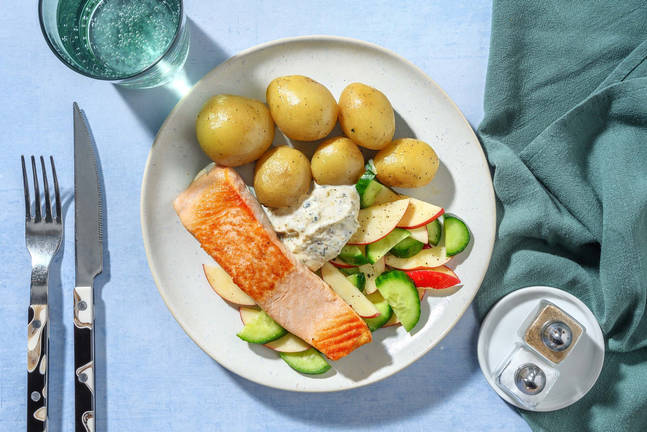 Lax med dill- och senapsdressing