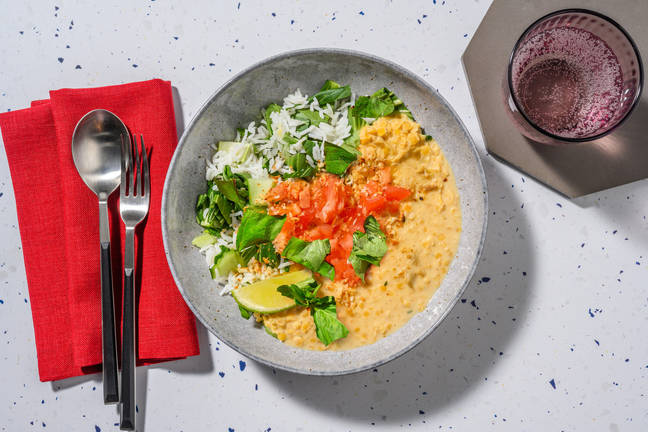 Thailändsk kokos- och linsgryta