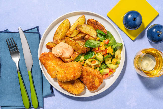 Cajunpanerad halloumi 