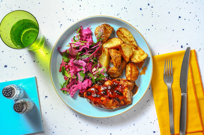 Pouletbrust mit Pflaumen-Sriracha-Sauce 