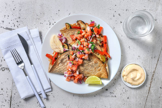 Quesadillas végé au blé complet