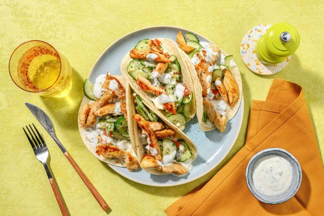 Tacos mit mariniertem Hähnchengeschnetzeltem
