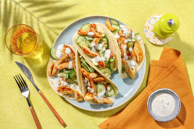 Tacos mit mariniertem Hähnchengeschnetzeltem