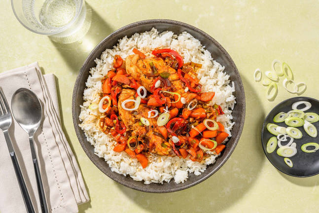 Teriyaki-Hähnchenbrust mit Basmatireis