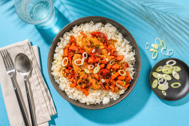 Teriyaki-Hähnchenbrust mit Basmatireis