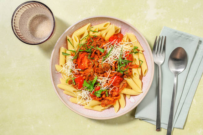 Snelle bolognese met Parmigiano Reggiano