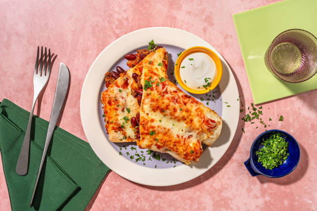 Enchiladas mit Weiderinderhack & Kidneybohnen 