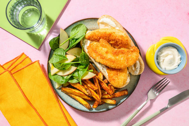 Amerikansk fried chicken-sandwich