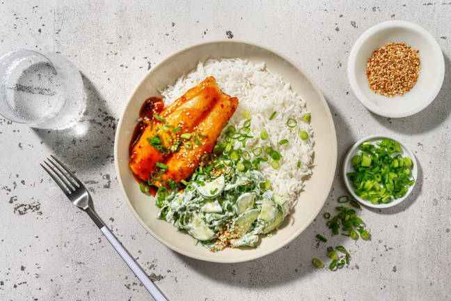 Sei i søt chili- og soyaglaze