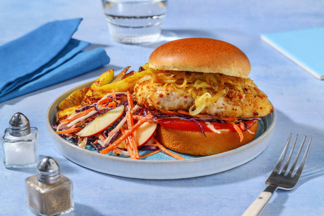 American Style Chicken Schnitzel Sando