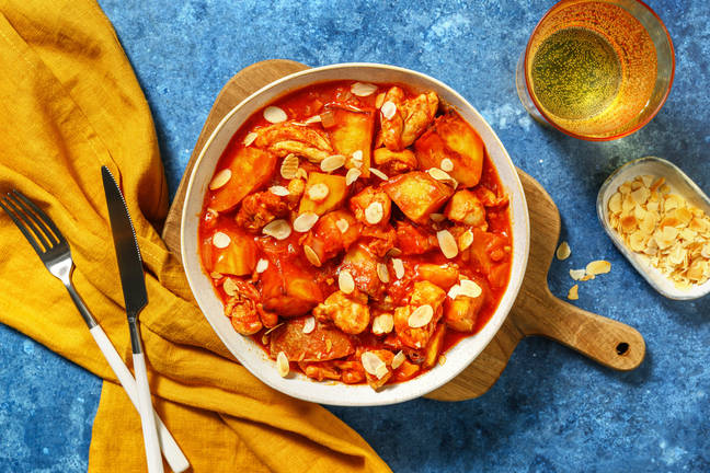 Poulet sur mijoté façon tajine parfumé