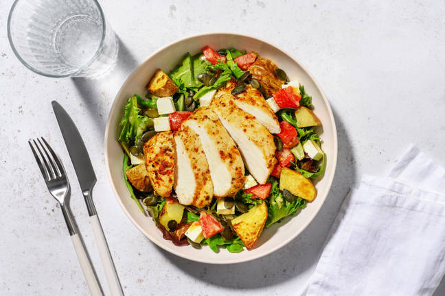 Greek Style Lemon and Herb Chicken Salad 