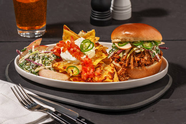 Amerikansk BBQ pulled pork-burgare