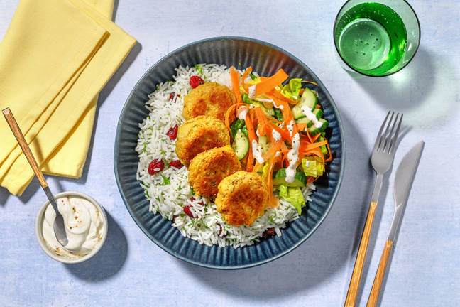 Mellemøstlig urtefalafel-bowl