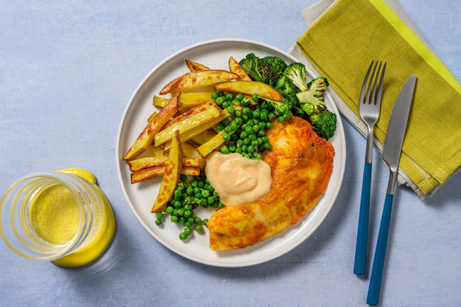 Korma Baked Basa and Chips