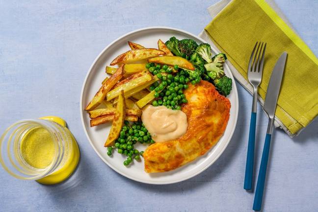 Korma Baked Basa and Chips